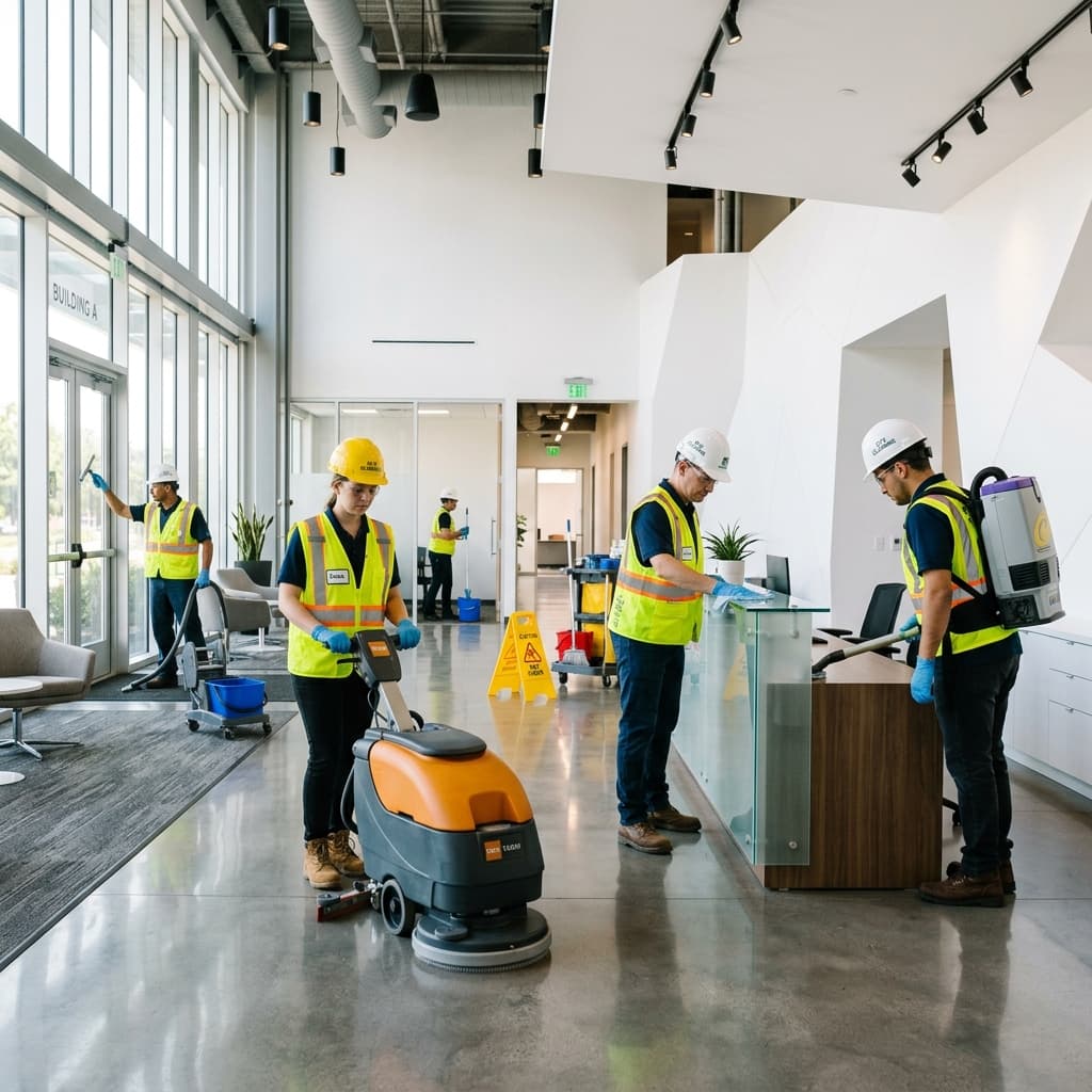 Post-Construction Cleaning environment maintained by ServiceHelpers.