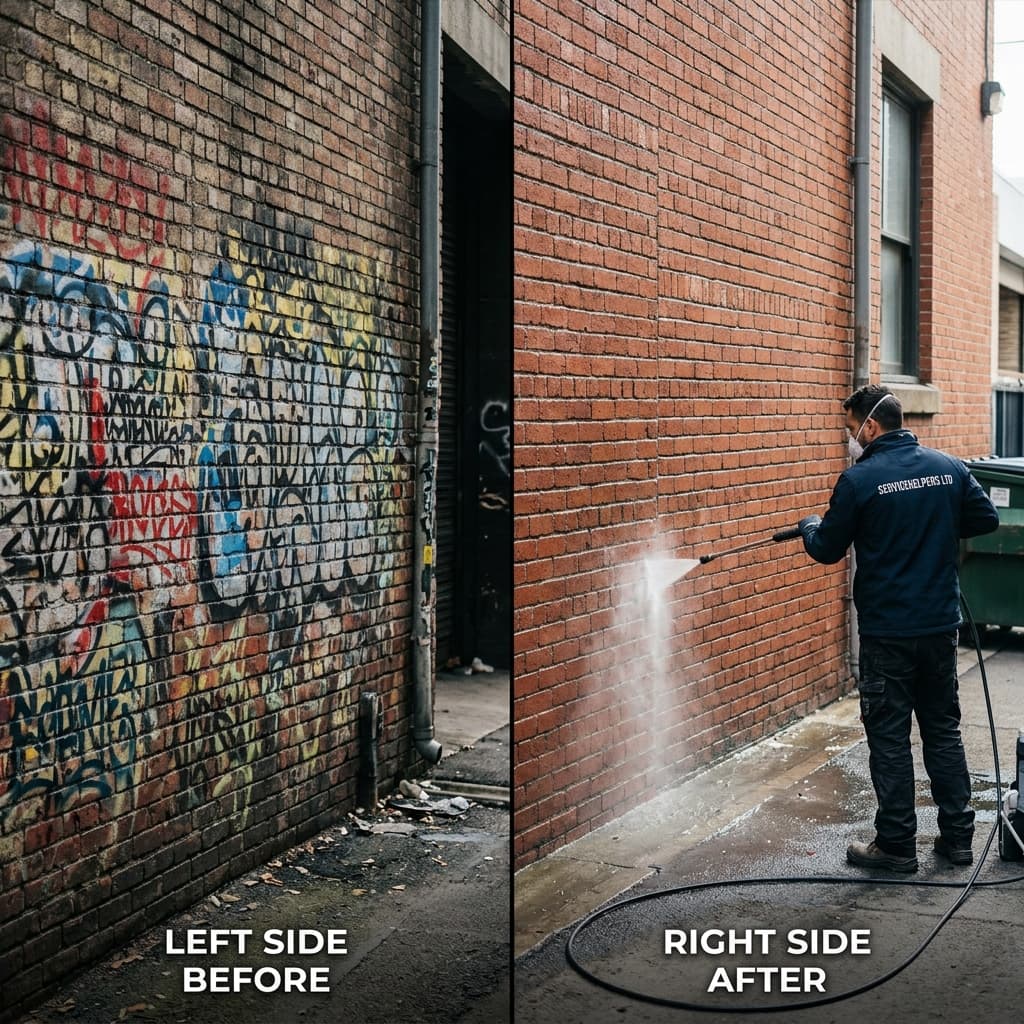 Graffiti Removal environment maintained by ServiceHelpers.